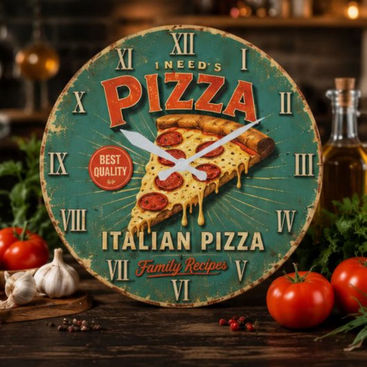 Vintage Italian Pizza Grote Klok