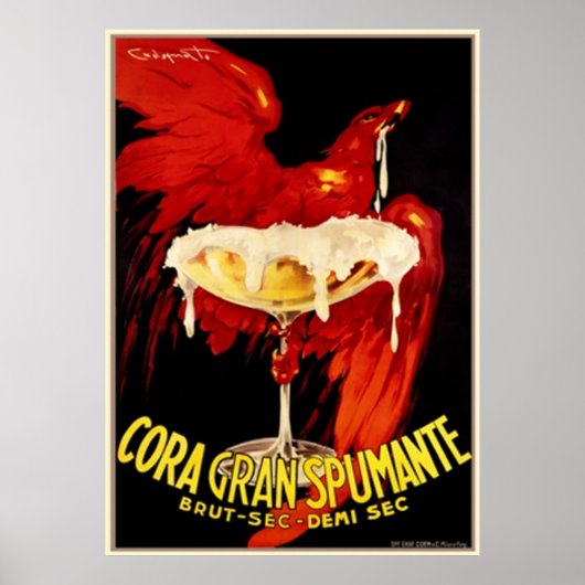 Vintage Italian Spumante Advertisement Poster (Voorkant)
