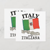 Vintage Italië Land Vlag (Voorkant / Achterkant)