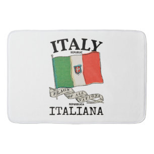 Vintage Italië Land Vlag Badmat