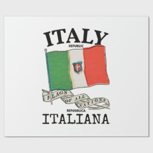 Vintage Italië Land Vlag Cadeaupapier