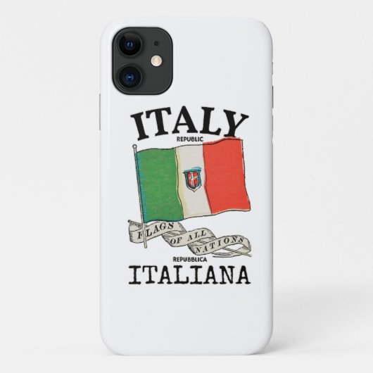 Vintage Italië Land Vlag Case-Mate iPhone Case (Achterkant)