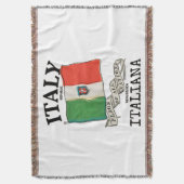 Vintage Italië Land Vlag Deken (Voorkant Verticaal)