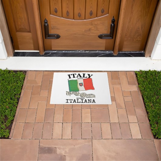 Vintage Italië Land Vlag Deurmat (Buiten)
