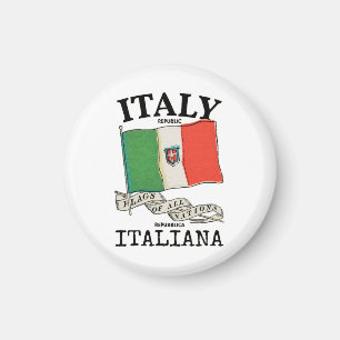 Vintage Italië Land Vlag Magneet