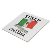 Vintage Italië Land Vlag Tegeltje (Zijkant)