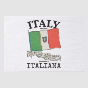 Vintage Italië Land Vlag Tissuepapier