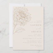 Vintage Ivory Boho Floral Wedding Kaart (Voorkant)