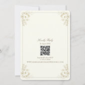 Vintage Ivory Classic Wedding Kaart (Achterkant)