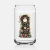 Vintage Ivy Rose Grandfather Clock Blikvorm Glas (Achterkant)