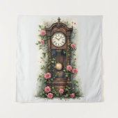 Vintage Ivy Rose Grandfather Clock Wandkleed (Voorkant)