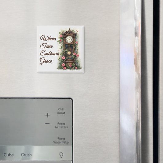 Vintage Ivy Rose Staande Klok Magneet (Insitu (Koelkast))