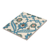 Vintage Iznik Bloempatroon Tegeltje (Zijkant)