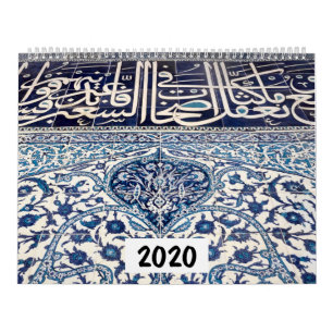 Vintage iznik tegels kalender