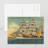 Vintage, jacht, zeven Zeeen noordoostkust, Maine Briefkaart (Voorkant / Achterkant)