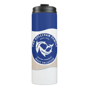 Vintage Jachtclub Marine Scheepsbouw Haaien Famili Thermosbeker