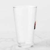 Vintage Jachthond Zonsondergang Bos Vector Design_ Glas (Rechts)
