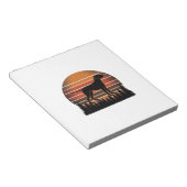 Vintage Jachthond Zonsondergang Bos Vector Design_ Notitieblok (Schuin)