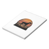 Vintage Jachthond Zonsondergang Bos Vector Design_ Notitieblok (Linkerzijde)