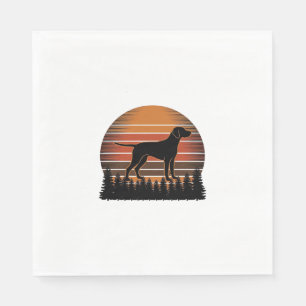 Vintage Jachthond Zonsondergang Bos Vector Design_ Servet