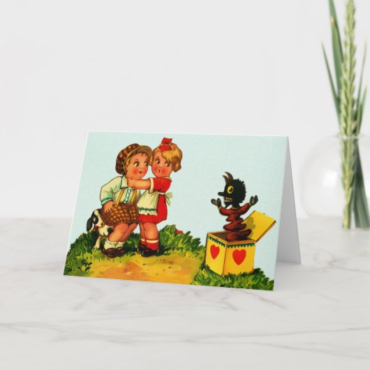 Vintage Jack in de Valentijnsdag Feestdagen Kaart (Voorkant)