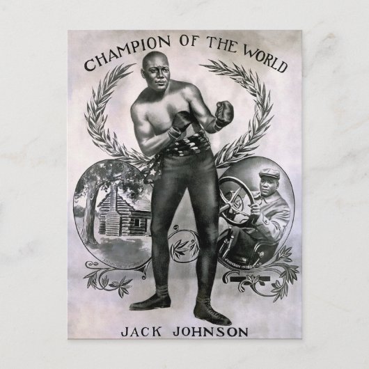 Vintage Jack Johnson Briefkaart (Voorkant)