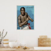 Vintage Jack Johnson Cigarette Kaart Poster (Keuken)