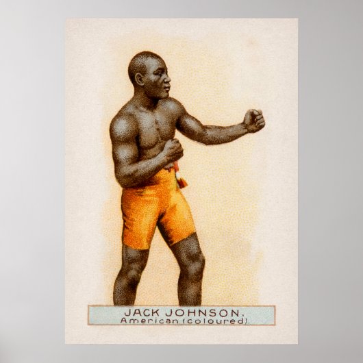 Vintage Jack Johnson Cigarette Kaart Poster (Voorkant)
