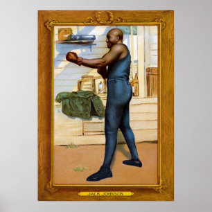 Vintage Jack Johnson Kaart Poster