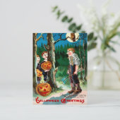 Vintage Jack o' Lantern Halloween Briefkaart (Staand voorkant)