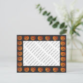 Vintage Jack o' Lantern Lijst Pattern Afbeelding Briefkaart (Staand voorkant)
