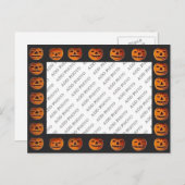 Vintage Jack o' Lantern Lijst Pattern Afbeelding Briefkaart (Voorkant / Achterkant)