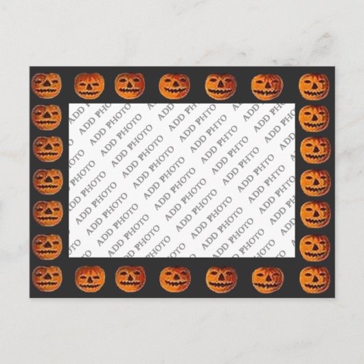Vintage Jack o' Lantern Lijst Pattern Afbeelding Briefkaart (Voorkant)