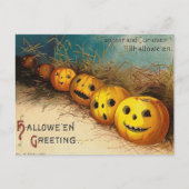 Vintage Jack O'Lantern Halloween Briefkaart (Voorkant)