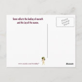 Vintage Jack Russell en Pink Poinsettias Briefkaar Briefkaart (Achterkant)