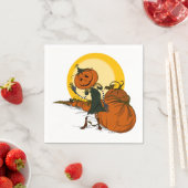 Vintage Jackolantern Halloween Napkins Servet (Insitu)