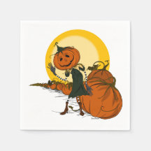 Vintage Jackolantern Halloween Napkins
