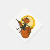 Vintage Jackolantern Halloween Napkins Servet (Hoek)