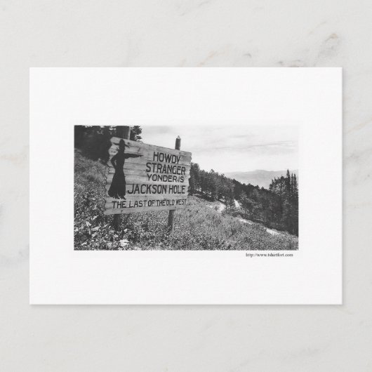 Vintage Jackson Hole Briefkaart (Voorkant)