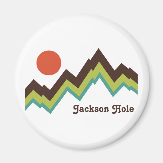Vintage Jackson Hole Magneet (Voorkant)