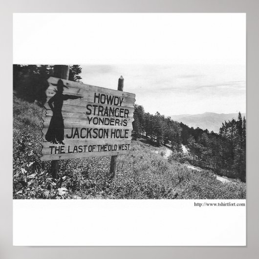 Vintage Jackson Hole Poster (Voorkant)