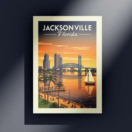 Vintage Jacksonville Florida Briefkaart