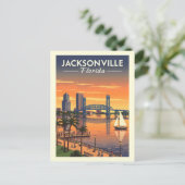 Vintage Jacksonville Florida Briefkaart (Staand voorkant)