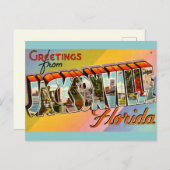 Vintage Jacksonville Florida Briefkaart (Voorkant / Achterkant)
