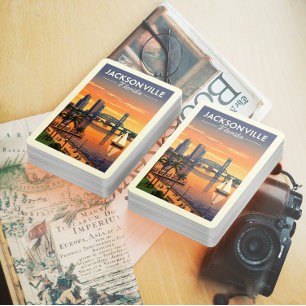 Vintage Jacksonville Florida Pokerkaarten