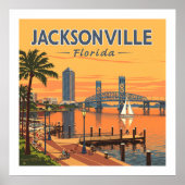 Vintage Jacksonville Florida Poster (Voorkant)