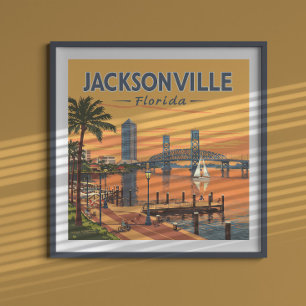 Vintage Jacksonville Florida Poster