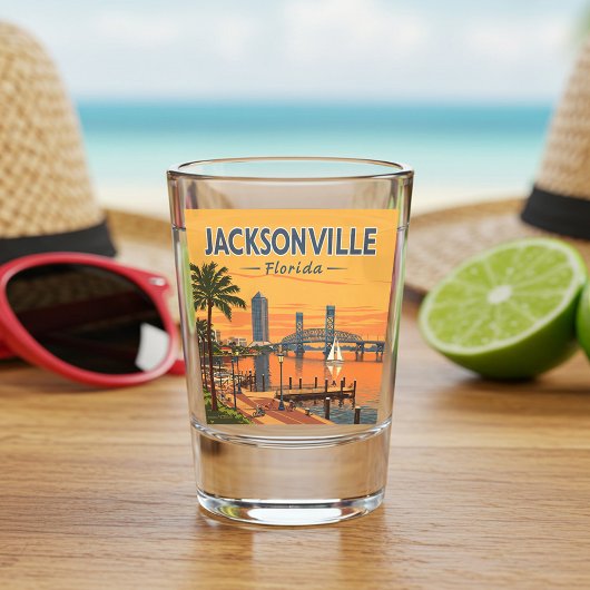 Vintage Jacksonville Florida Shot Glas