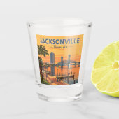 Vintage Jacksonville Florida Shot Glas (Voorkant)