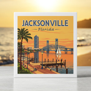 Vintage Jacksonville Florida Tegeltje
